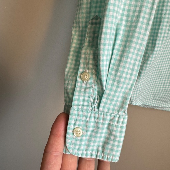 Ralph Lauren Boys Gingham Plaid Button Up Shirt Long Sleeve Peppermint XL(18-20) - Picture 3 of 15